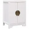 vidaXL Bedside Cabinet White 38x28x52 cm Paulownia Wood