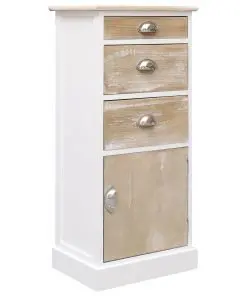 vidaXL Side Cabinet 38x28x86 cm Paulownia Wood