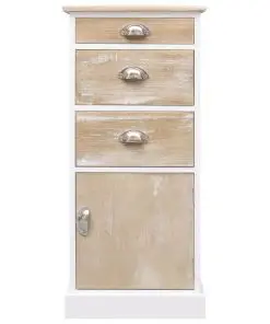 vidaXL Side Cabinet 38x28x86 cm Paulownia Wood