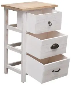 vidaXL Side Cabinet 35x25x57 cm Paulownia Wood