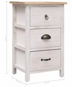 vidaXL Side Cabinet 35x25x57 cm Paulownia Wood