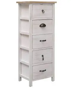 vidaXL Side Cabinet 35x25x87 cm Paulownia Wood