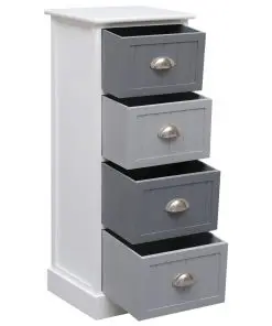 vidaXL Side Cabinet 35x30x90 cm Paulownia Wood