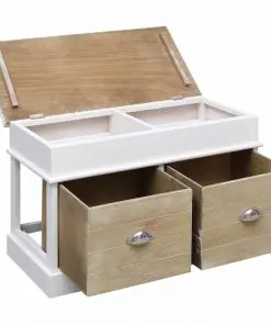 vidaXL Hall Bench 70x35x45 cm Paulownia Wood