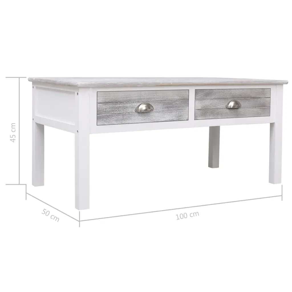 vidaXL Coffee Table Grey 100x50x45 cm Wood