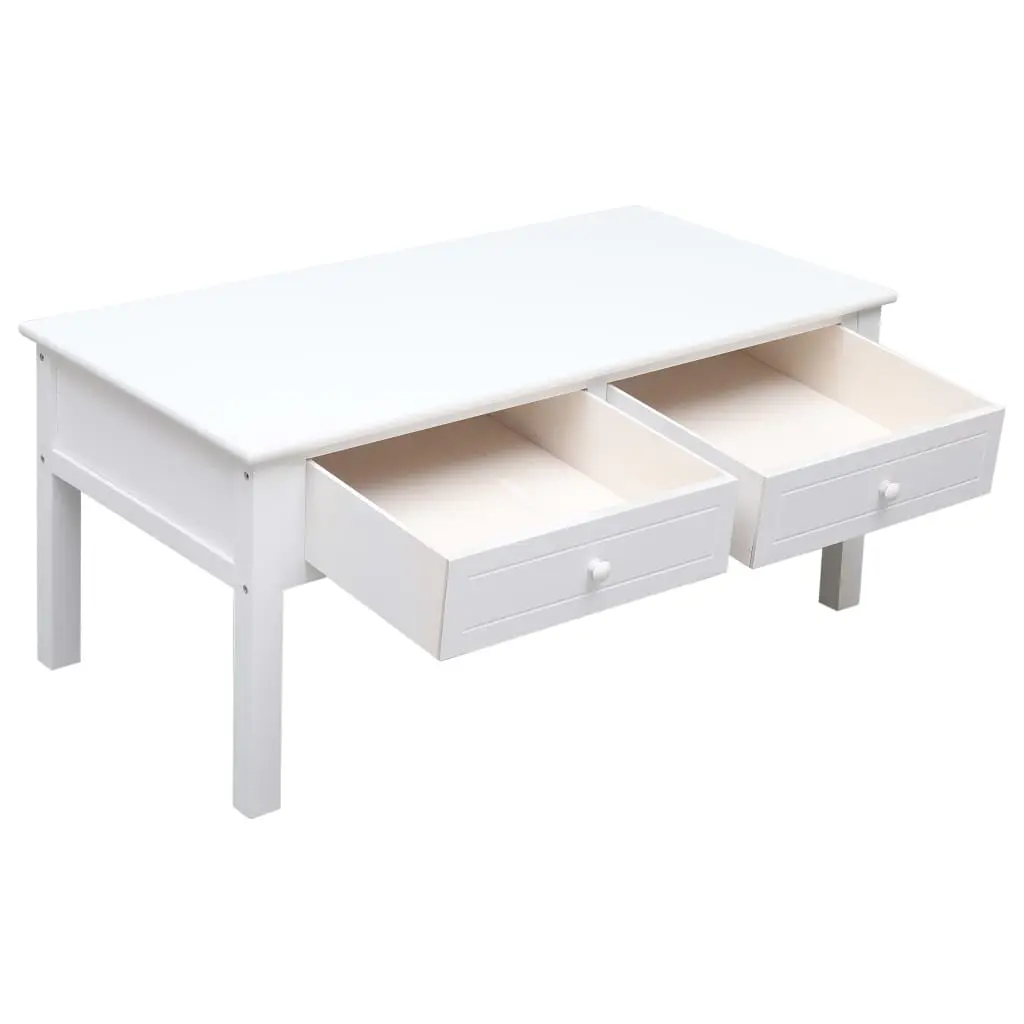 vidaXL Coffee Table White 100x50x45 cm Wood