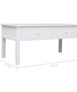 vidaXL Coffee Table White 100x50x45 cm Wood