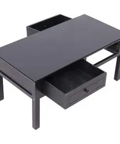 vidaXL Coffee Table Black 100x50x45 cm Wood