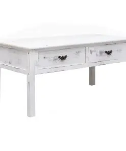 vidaXL Coffee Table Antique White 100x50x45 cm Wood