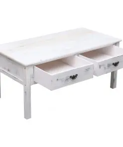 vidaXL Coffee Table Antique White 100x50x45 cm Wood