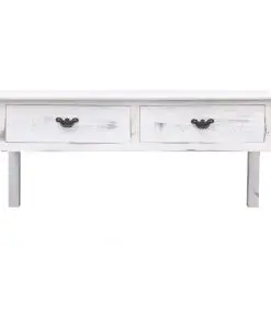 vidaXL Coffee Table Antique White 100x50x45 cm Wood