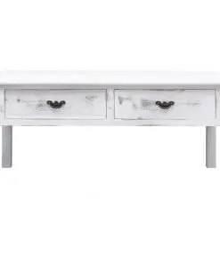vidaXL Coffee Table Antique White 100x50x45 cm Wood