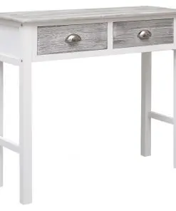 vidaXL Console Table Grey 90x30x77 cm Wood
