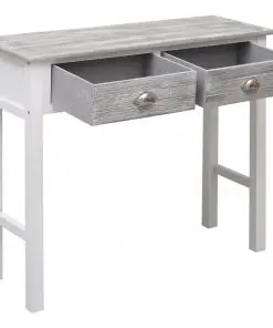 vidaXL Console Table Grey 90x30x77 cm Wood