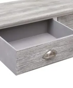 vidaXL Console Table Grey 90x30x77 cm Wood
