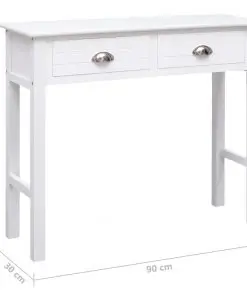 vidaXL Console Table White 90x30x77 cm Wood