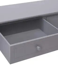 vidaXL Console Table Grey 90x30x77 cm Wood