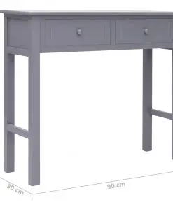 vidaXL Console Table Grey 90x30x77 cm Wood