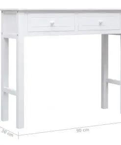 vidaXL Console Table White 90x30x77 cm Wood