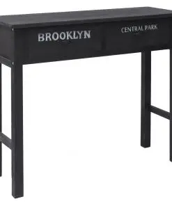 vidaXL Console Table Black 90x30x77 cm Wood