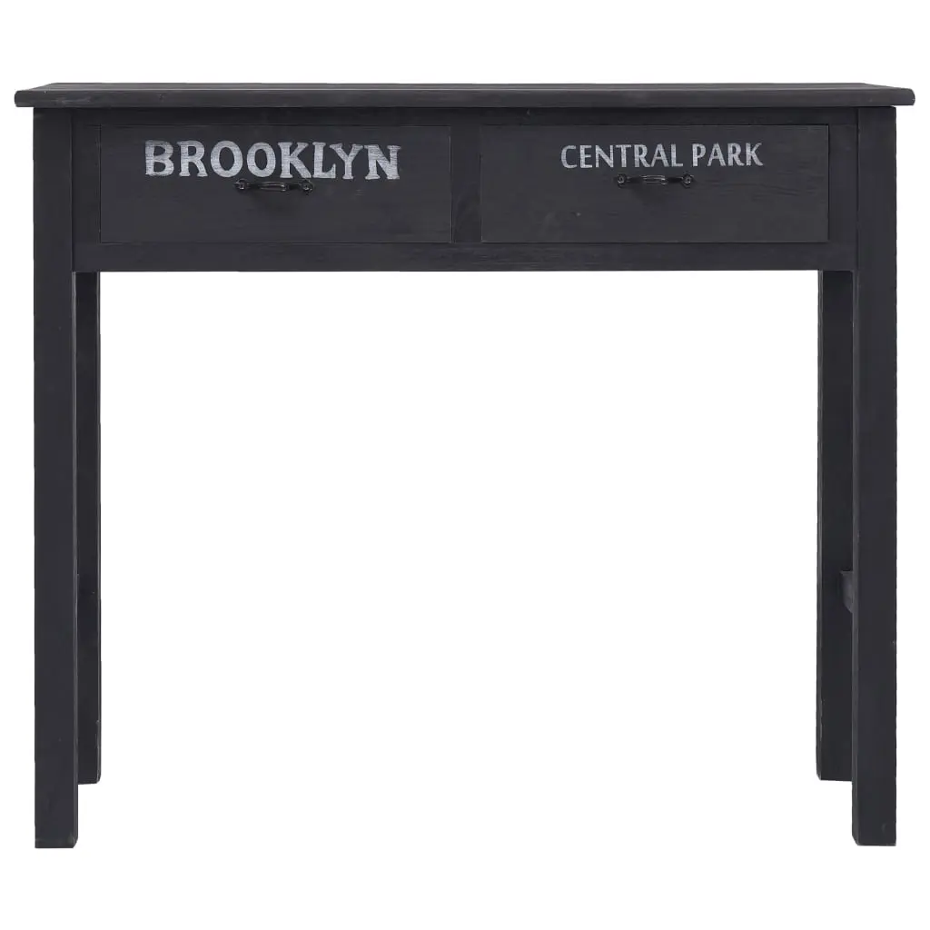 vidaXL Console Table Black 90x30x77 cm Wood