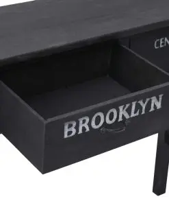 vidaXL Console Table Black 90x30x77 cm Wood