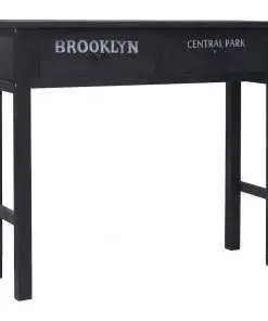 vidaXL Console Table Black 90x30x77 cm Wood
