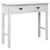 vidaXL Console Table Antique White 90x30x77 cm Wood vidaXL Console Table Antique White 90x30x77 cm Wood