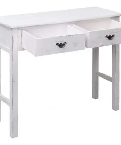 vidaXL Console Table Antique White 90x30x77 cm Wood