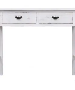 vidaXL Console Table Antique White 90x30x77 cm Wood