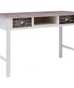 vidaXL Writing Desk Brown 110x45x76 cm Wood