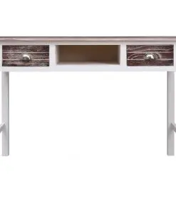 vidaXL Writing Desk Brown 110x45x76 cm Wood