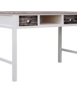 vidaXL Writing Desk Brown 110x45x76 cm Wood