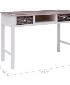 vidaXL Writing Desk Brown 110x45x76 cm Wood