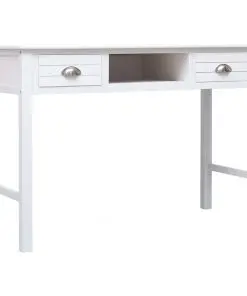vidaXL Writing Desk White 110x45x76 cm Wood