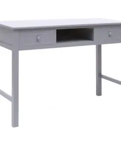 vidaXL Writing Desk Grey 110x45x76 cm Wood