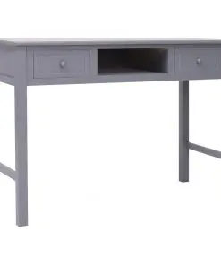 vidaXL Writing Desk Grey 110x45x76 cm Wood