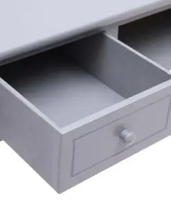 vidaXL Writing Desk Grey 110x45x76 cm Wood