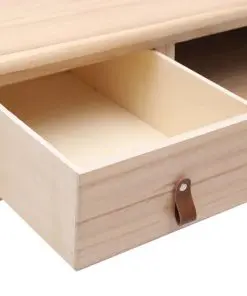 vidaXL Writing Desk Natural 110x45x76 cm Wood
