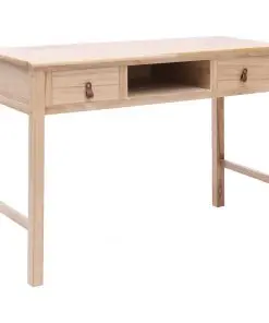 vidaXL Writing Desk Natural 110x45x76 cm Wood