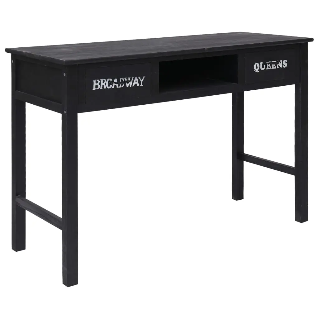 vidaXL Console Table Black 110x45x76 cm Wood