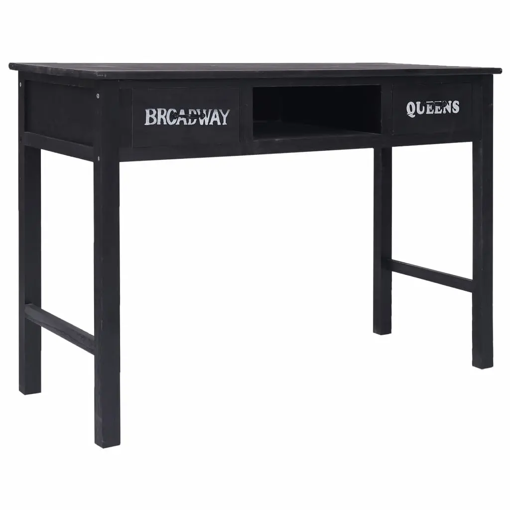 vidaXL Console Table Black 110x45x76 cm Wood