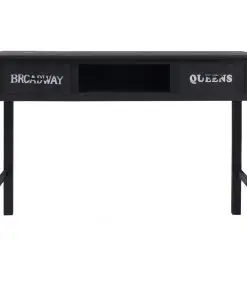 vidaXL Console Table Black 110x45x76 cm Wood