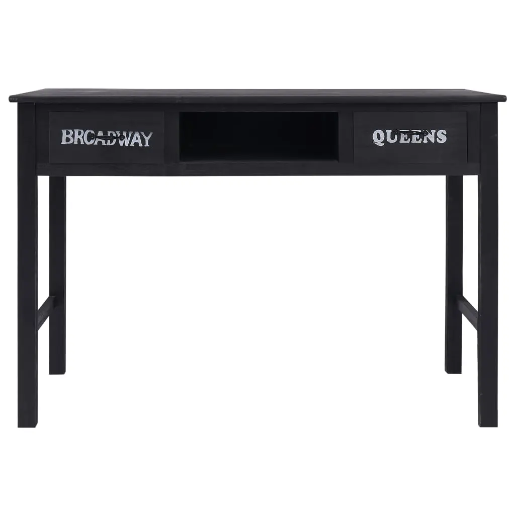 vidaXL Console Table Black 110x45x76 cm Wood