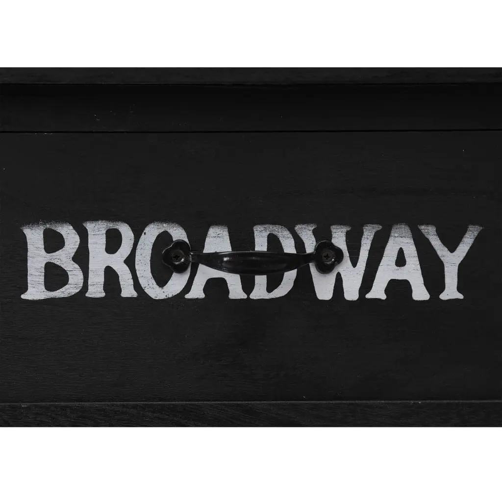 vidaXL Console Table Black 110x45x76 cm Wood