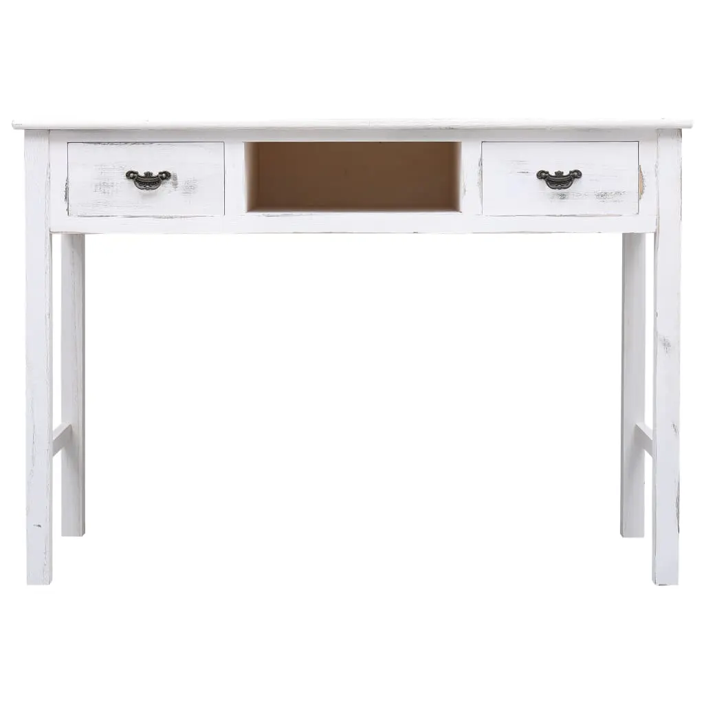 vidaXL Console Table Antique White 110x45x76 cm Wood
