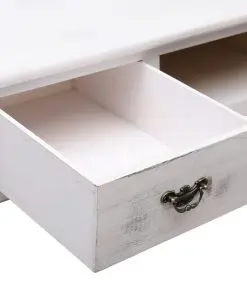 vidaXL Console Table Antique White 110x45x76 cm Wood