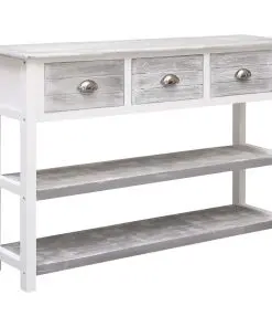vidaXL Sideboard Antique Grey 115x30x76 cm Wood