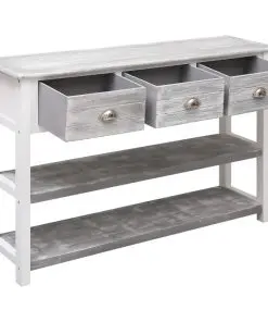 vidaXL Sideboard Antique Grey 115x30x76 cm Wood