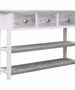 vidaXL Sideboard Antique Grey 115x30x76 cm Wood